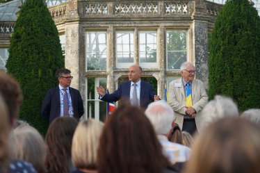 Andrew Griffith addressing guests