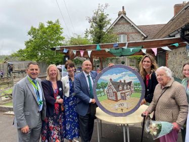 Unveiling of the Clapham & Patching CE School commemorative plaque