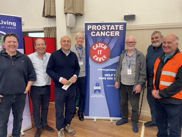 Andrew in Henfield at Prostate Cancer testing event 