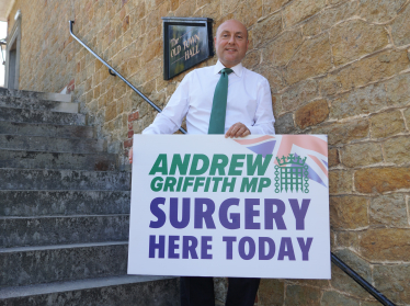 Andrew Griffith MP at his Midhurst surgery for constituents 