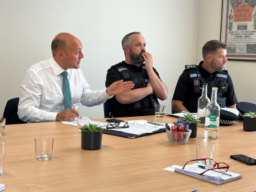 Andrew with Inspector Neil Durkan and Police Sergeant Brett Holden